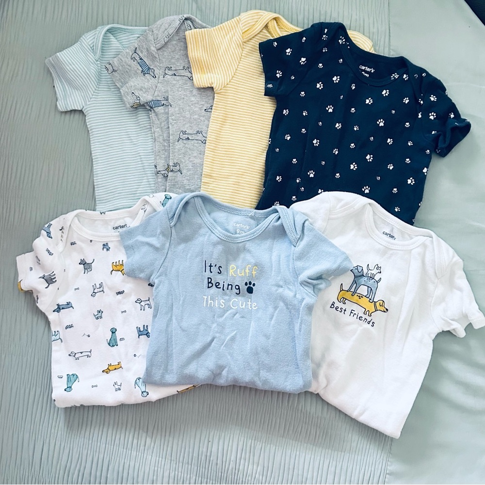Carter’s Puppy Onesie Bundle / 9M